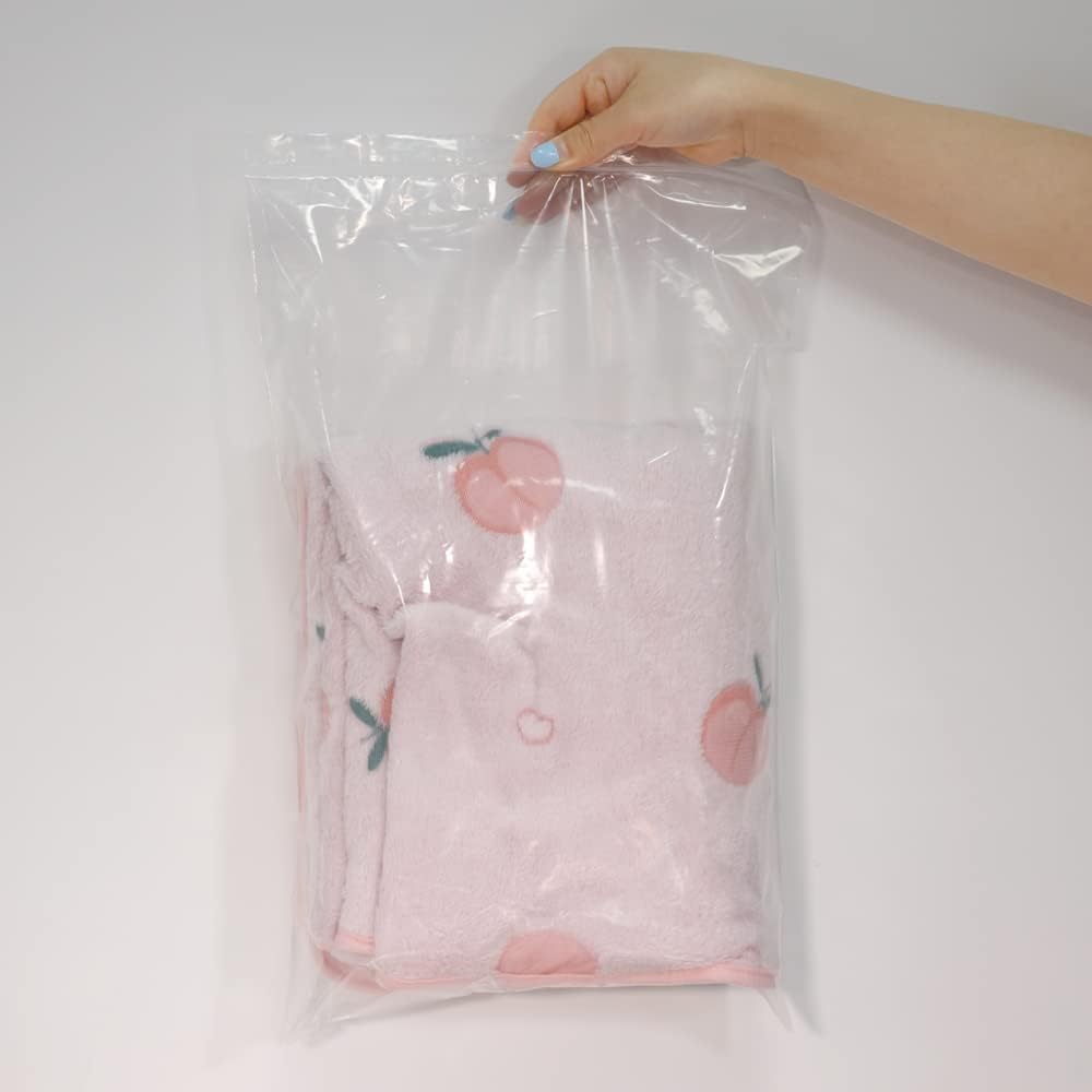 iMailer - 200 Pcs- 14" x 20" Large Clear Reclosable 2 Mil Zip Bags- 2 Gallon Zip Bags for Clothing, T-Shirts, Pants