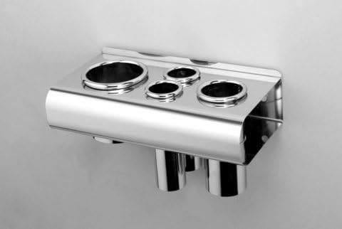 Buy-Rite Stainless Steel Appliance Holder - Wall-Mount or Station-Mount Organizer for Blow Dryers, Curling Irons & Flat Irons, Durable Metal Build - Model 473