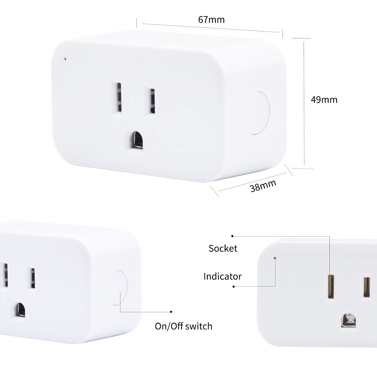 THIRDREALITY Smart Plug 4 Pack, 15A Smart Outlet with Timer Function, Zigbee Repeater, ETL Certified, Requires ZigBee Hub, No Power Meter