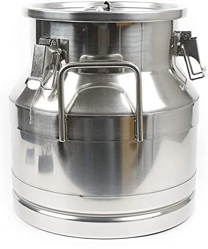 3.16Gallon Stainless Steel Milk Can Ice Bucket Wine Bucket,Water Jug Liquid Storage Pail,Commercial Fermentation Barrel,Canisters for Kitchen