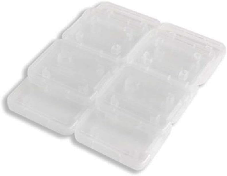 Plastic Memory Card Storage Case Compatible with SD MMC/SDHC PRO Duo White (20 PCS)