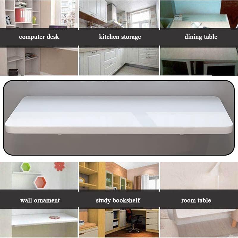 Wall Mounted Folding Table,White Floating Desk for Small Spaces,Stainless Steel Bracket Laundry Folding Table,Wall Folding Desk,Home Bars and Dining Establishments70x40cm /27.5" x 15.7"