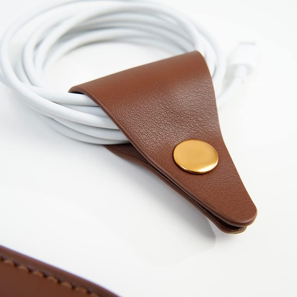 Laptop Sleeve for 15.3 inch MacBook Air 2023/2024, Surface Laptop 15/Book 13.5/Studio with Small Pouch, Mouse Pad and Cord Holder - Dark Brown