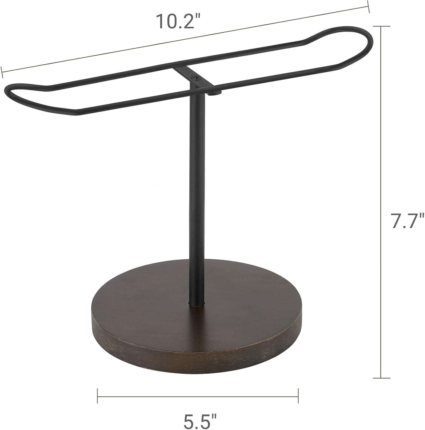 Dahey Headband Holder Metal Headband Organizer Hair Hoop Display Stand, Hair Accessories Organizer Storage Hair Ropes Bracelets Bangles for Women and Girls, Black