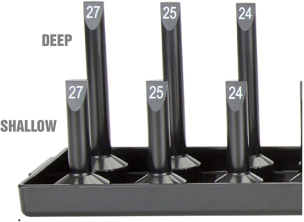 OEMTOOLS 22233 Tool Storage Organizer for SAE and Metric Socket, 6PC Socket Organizers for 1/4", 3/8", and 1/2" Drive Sockets, Optimize Toolbox Organization