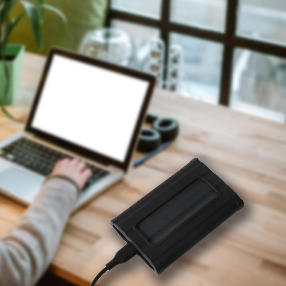 Hermitshell Silicone Carrying Case Replacement for Samsung T7 Shield 2TB / 1TB / 4TB, Portable SSD, USB 3.2 Gen2 External Solid State Drive (Black, Silicone Case)