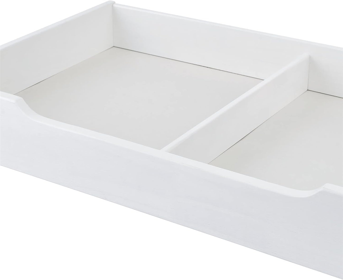 MUSEHOMEINC Solid Wood Under Bed Storage Drawer with 4-Wheels for Bedroom,Wooden Underbed Storage Organizer,Suggested for Queen and King Size Platform Bed