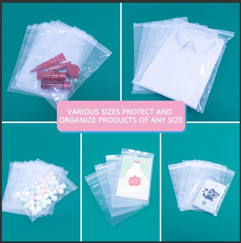 iMailer - 100 Pcs- 13" x 15" Zip Bags- 2 Gallon Zip Bags- Clear Resealable Zip Poly Bag 2 Mil for Clothing, T-Shirts, Pants, Storage