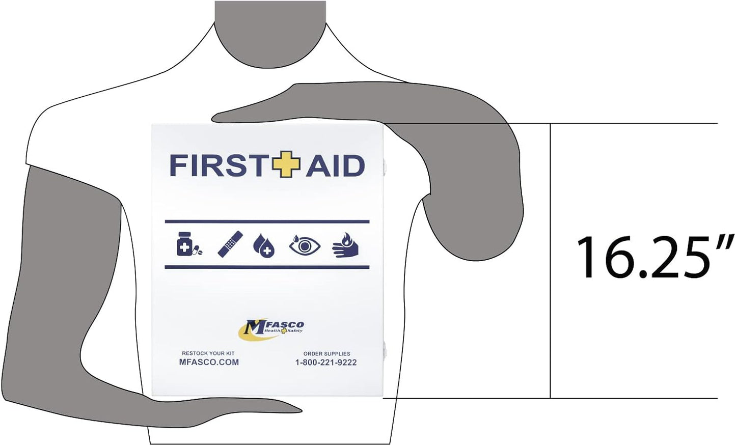 Empty First Aid Box 3 Shelf With First Aid Logo