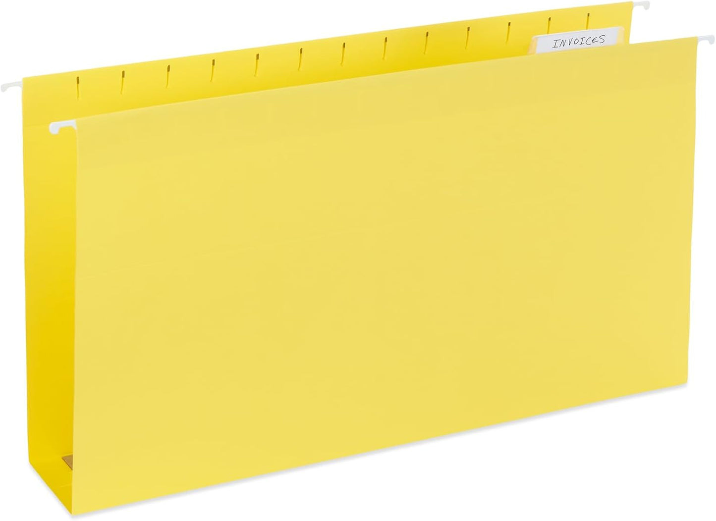 25 Blue Summit Supplies Legal Size Hanging File Folders - Assorted Colors, 2" Expansion, Legal Hanging File Folders for Filing Cabinet, 9.5" x 14.75", 11PT Paper Stock with Tabs and Inserts Included