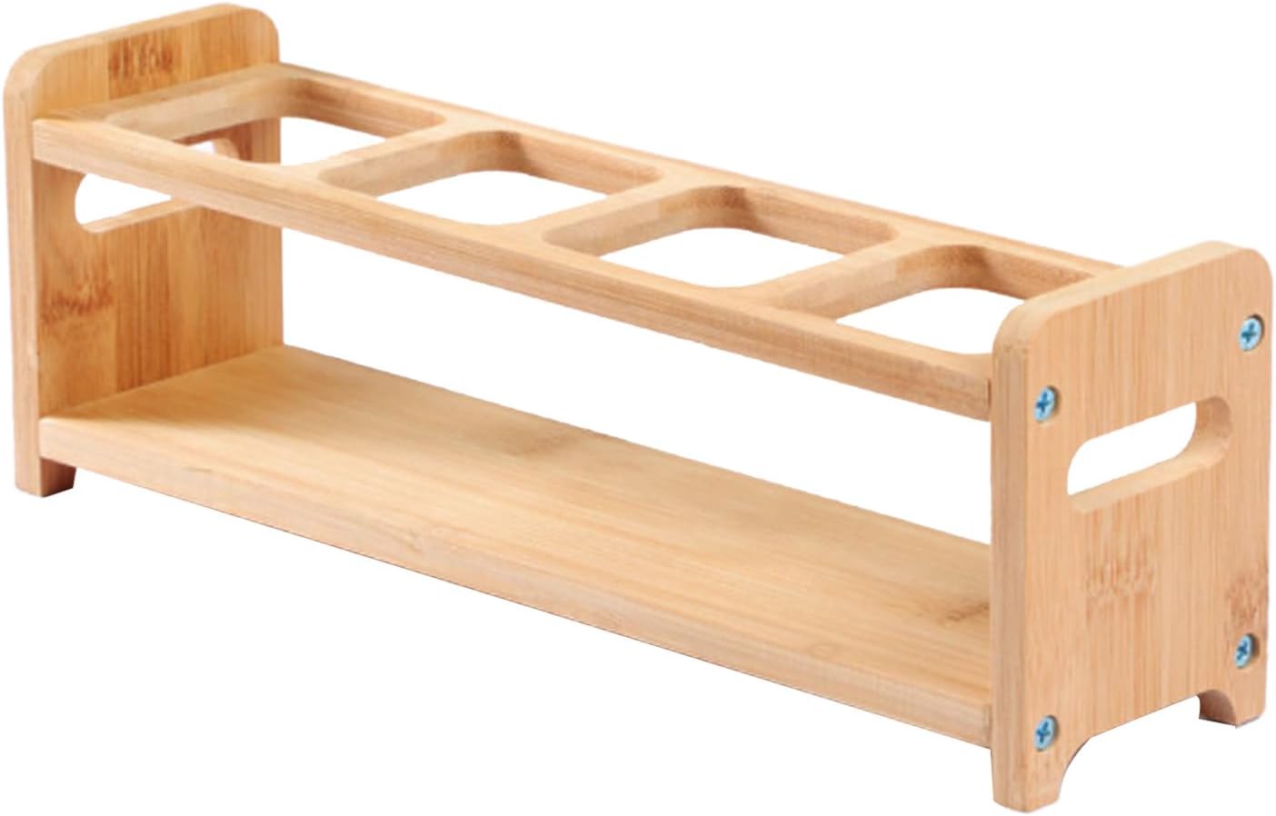 TOPINCN Rack Organizer, Storage Holder Seasoning Storage 4 Holes Shelf Multifunctional Oil Bottle Rack Kitchen Seasoning Organizer for Countertop