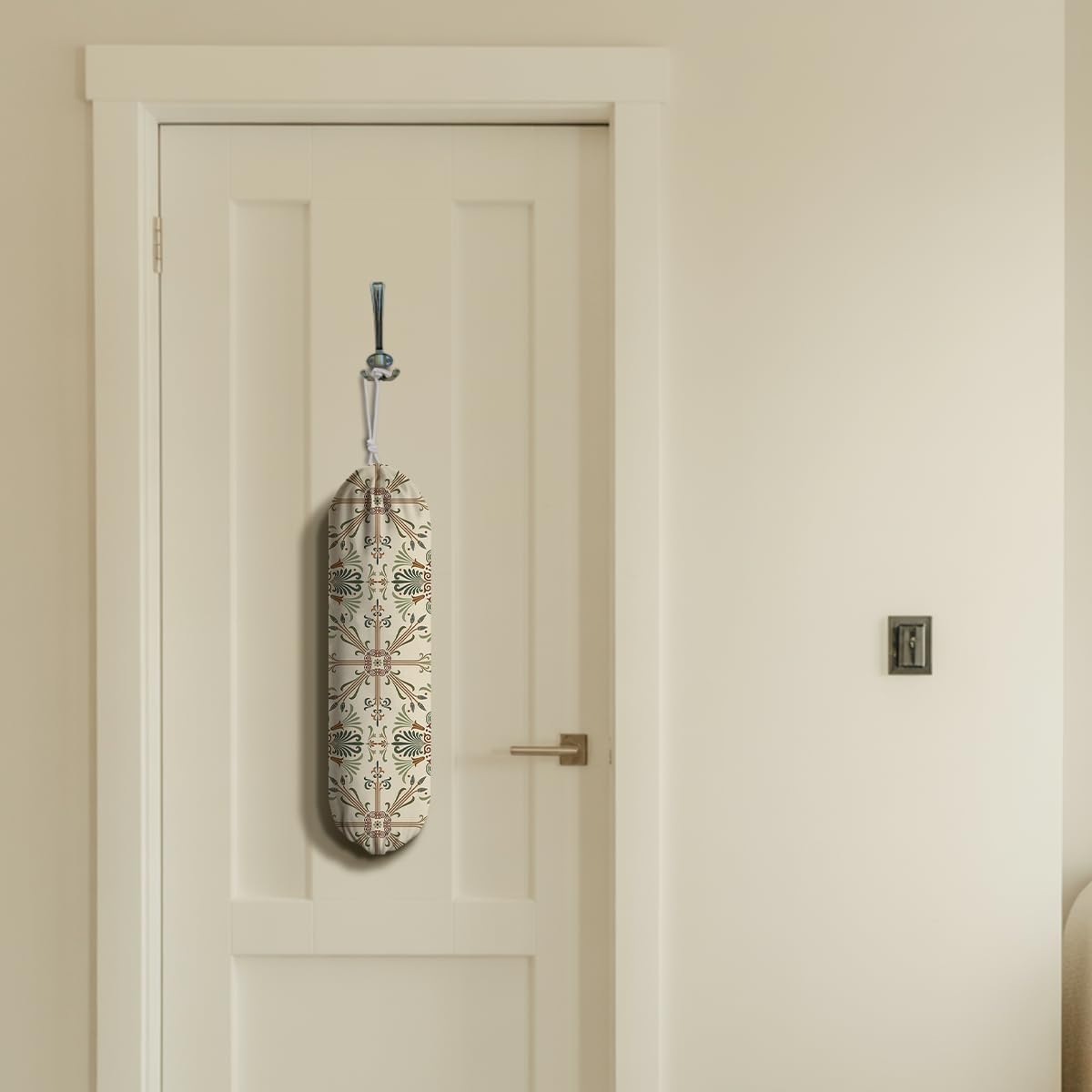 Boho Vintage Plastic Bag Holder, Reusable Grocery Bags Holder for Wall Mounting, Car Organizer, Boho Washable Shopping Bags Carrierfor Home Kitchen, Kitchen Pattern Garbage Bag 67