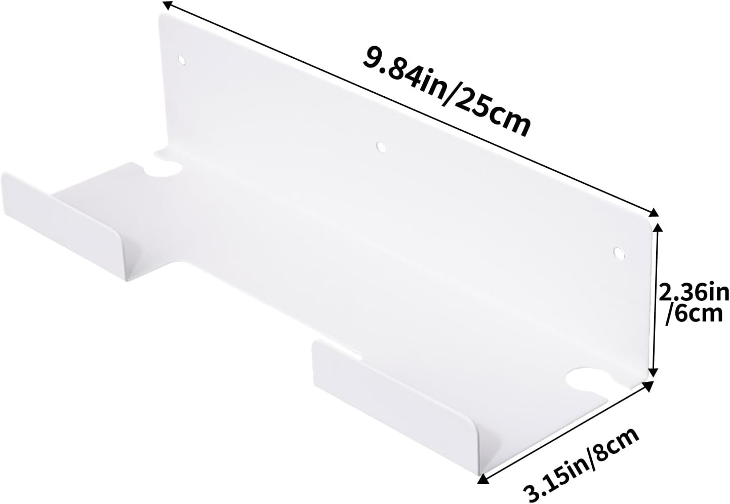 Dyson Straightener Holder, 2-Pack Stainless Steel Hair Tool Organizer, Hair Dryer Holder Wall Mount for, Adhesive Curling Iron Holder, Straightener Storage for Bathroom White BANJEKT