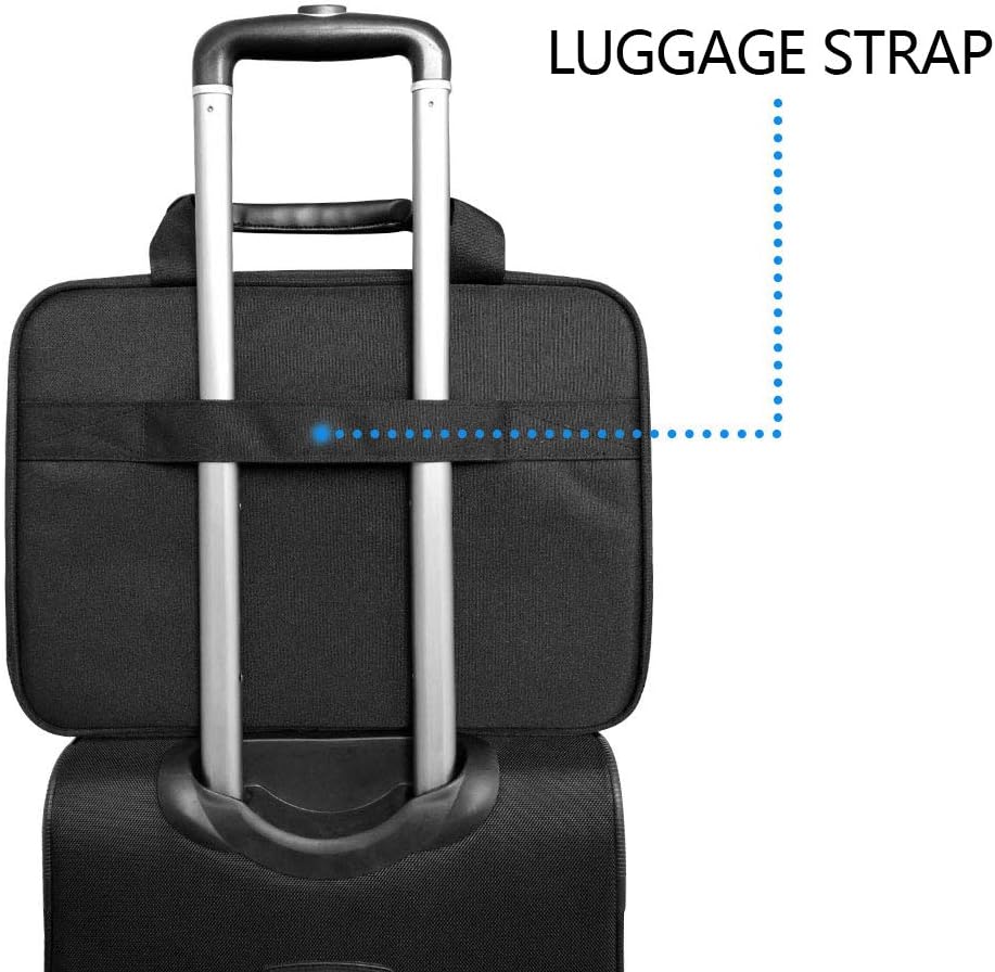 KROSER Laptop Bag 15.6 Inch Briefcase Messenger Bag Water Repellent Computer Case Shoulder Bag Durable Tablet Sleeve with RFID Pockets for Business/College/Women/Men - Black/Blue