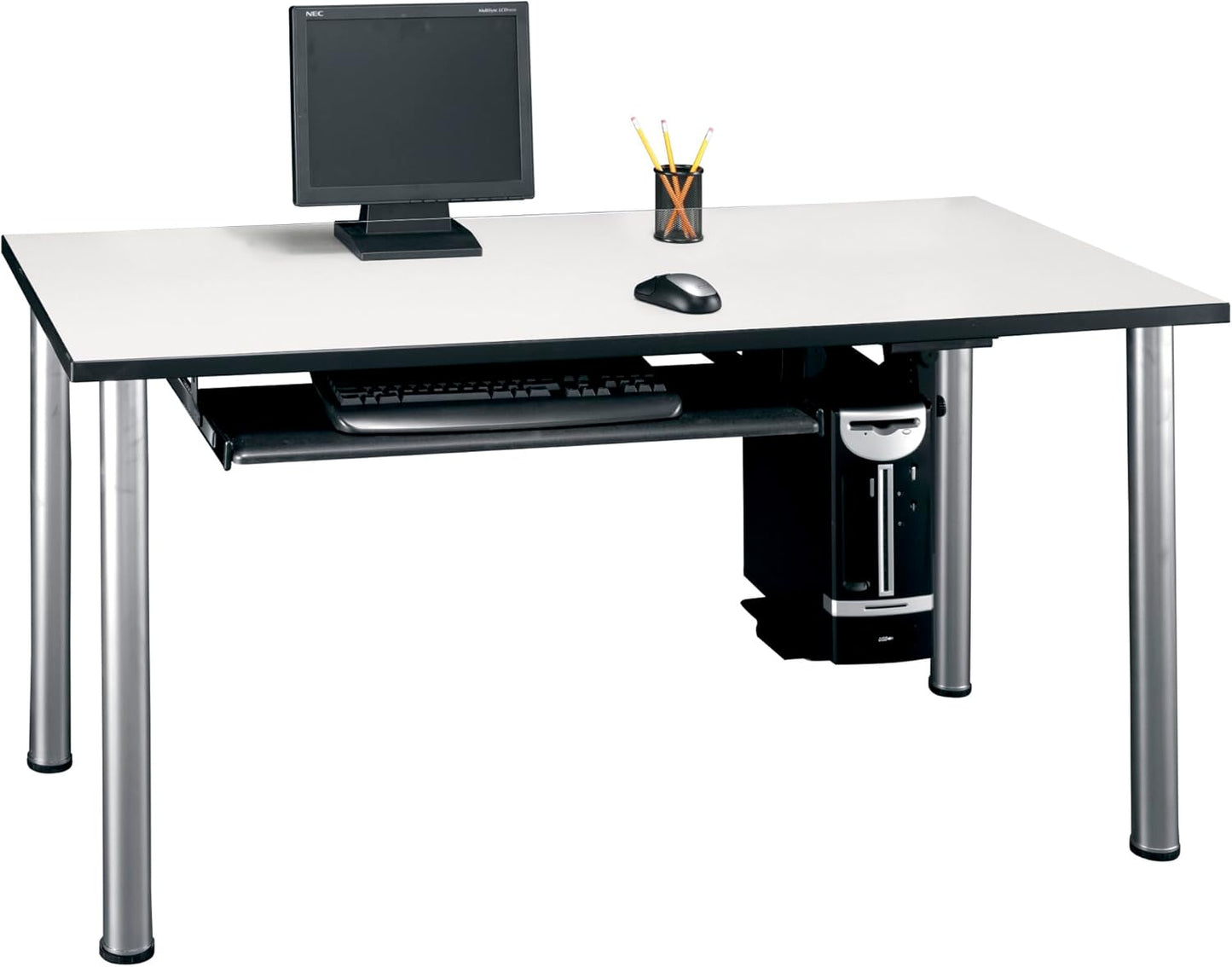 Bush Business Furniture Universal Keyboard Shelf in Black, Desk Accessories for Home or Professional Office