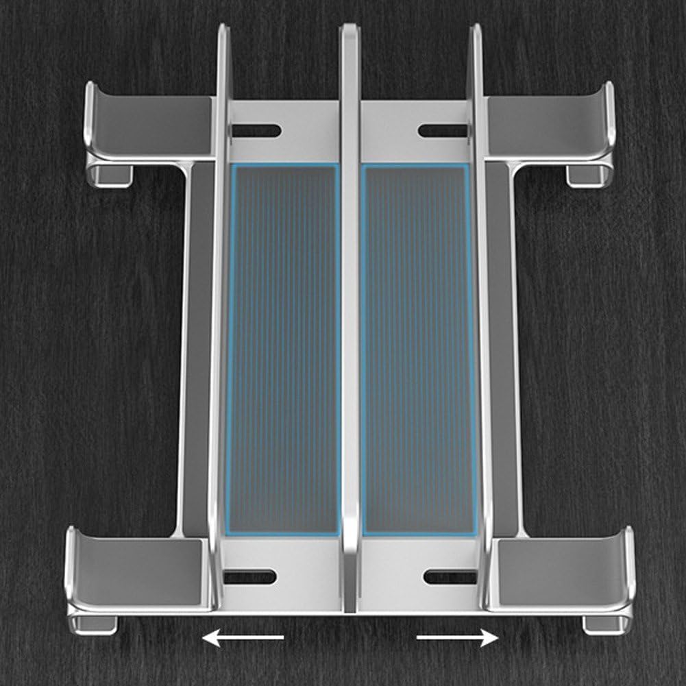 Vertical Laptop Stand Holder, Compatible Desktop Laptop Holder, Adjustable Notebook Dock, 3 in 1 Computer Stand for Laptop/Tablet