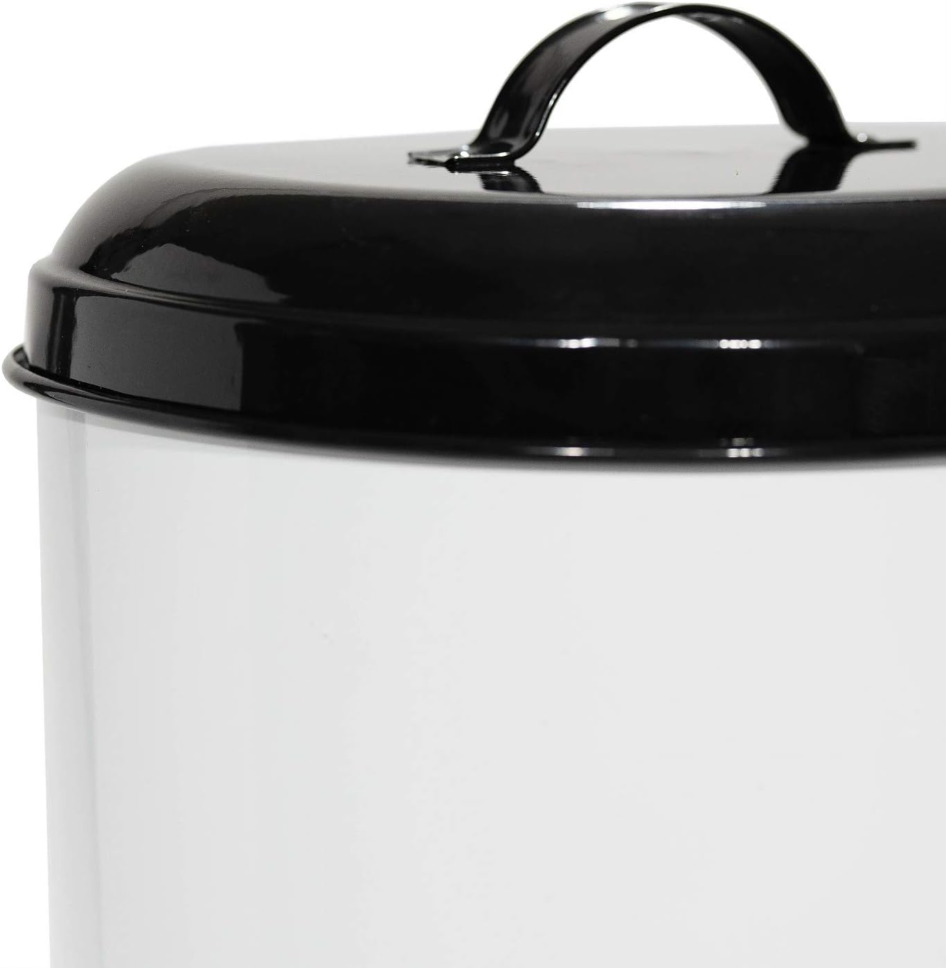 Amici Pet, , Buster All Natural Dog Food Large Metal Storage Bin, White