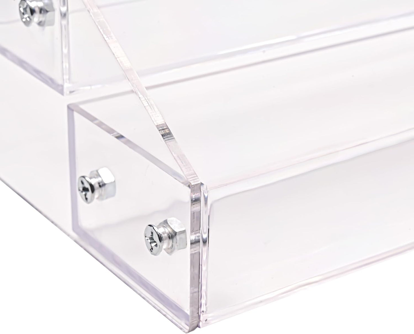 Kingtaily Widen 4 Tiers Stand Shelf Holder Clear Acrylic Rack for Nail Polish Organizer Essential Oil Storage Sunglasses Makeup