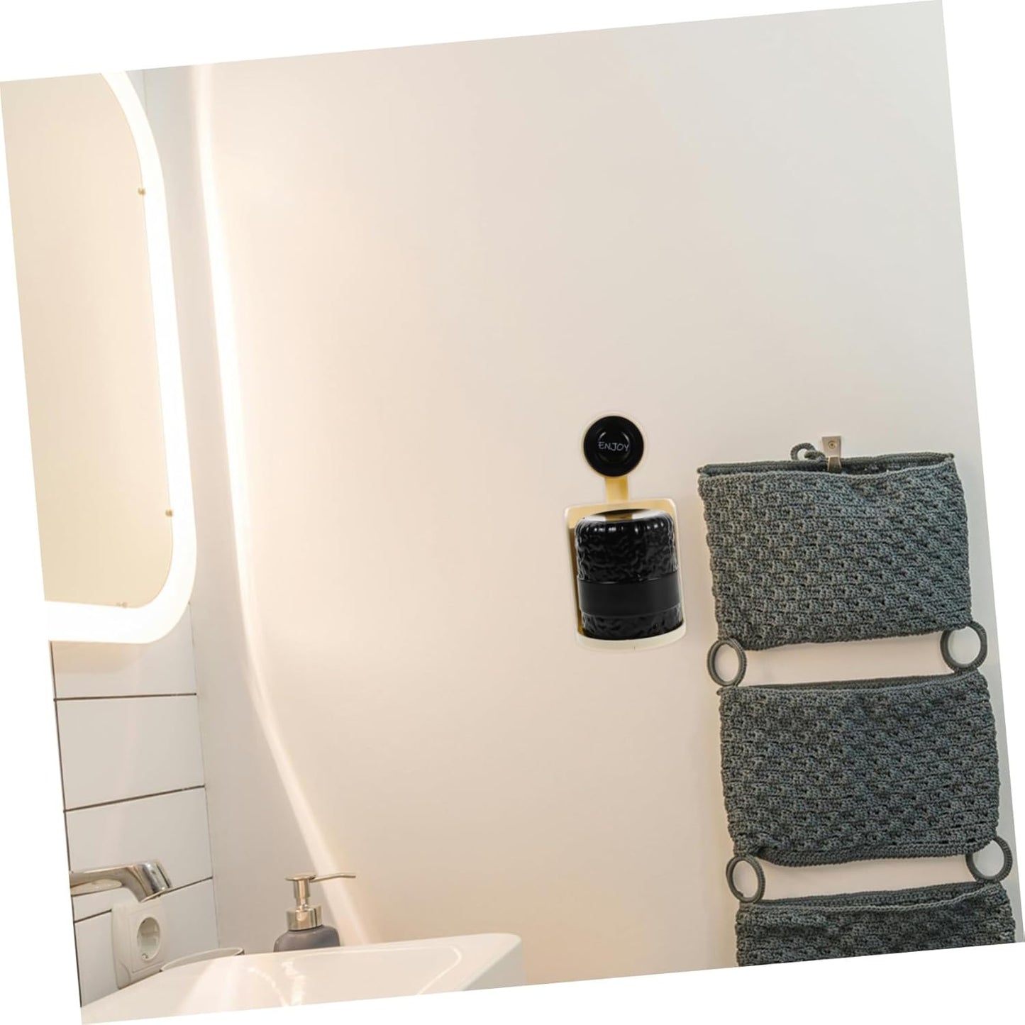 VILLCASE Suction Toothbrush Holder for Bathrooms Removable Wall Mount Organizer with Strong Suction Cup Self-draining Shower Storage Rack for Toothpaste Razors and Tableware Black