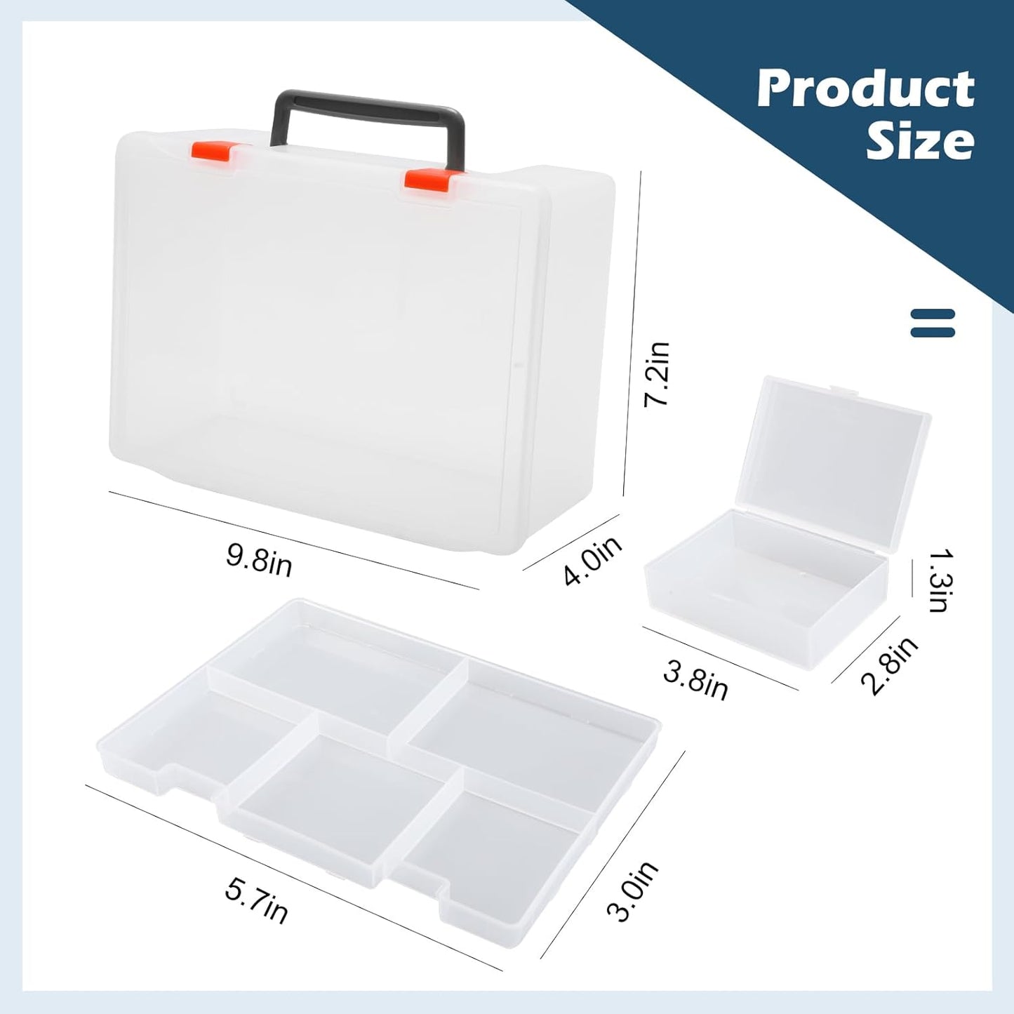 Trading Card Storage Box: Card Case Holder Organizer for 800+ Pokemon, MTG, Yugioh, TCG Cards with 11 Individual Starter Deck Box Each Holds 70 Cards