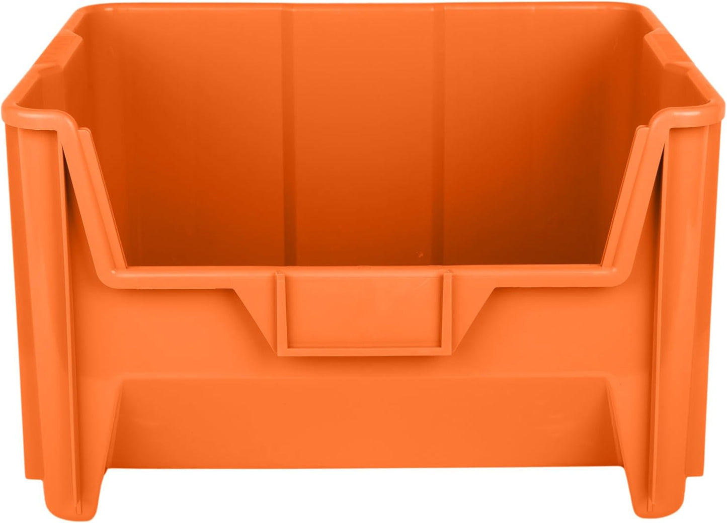 Hudson Exchange 20" x 15" x 12.5" Plastic Giant Stackable Hopper Bin Container, Orange