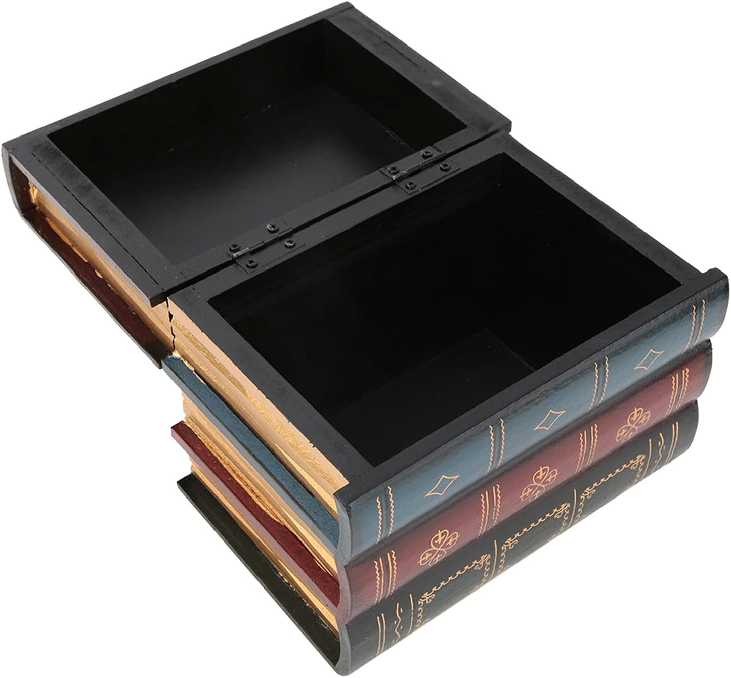 Joyzan Decorative Fake Book Box, Book Safe Dictionary Secret Cash Storage Diversion Hidden Security Money Case Wooden Vintage Faux Containers Decor Home Office Jewelry Documents Bookshelf Coffee Table