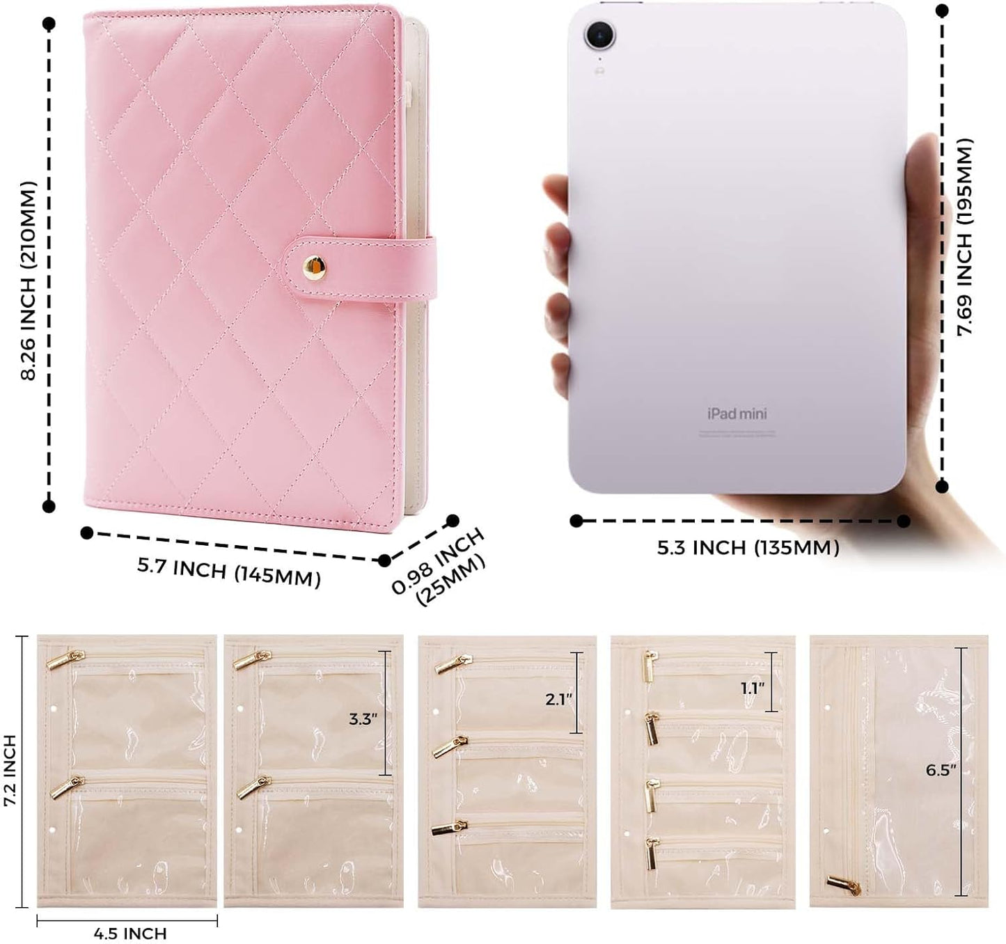Travel Jewelry Organizer Case , Portable Jewelry Organizers Storage Book, Compact Jewelry Roll for Earrings, Rings, Necklaces - Perfect Jewelry Travel Bag for Women