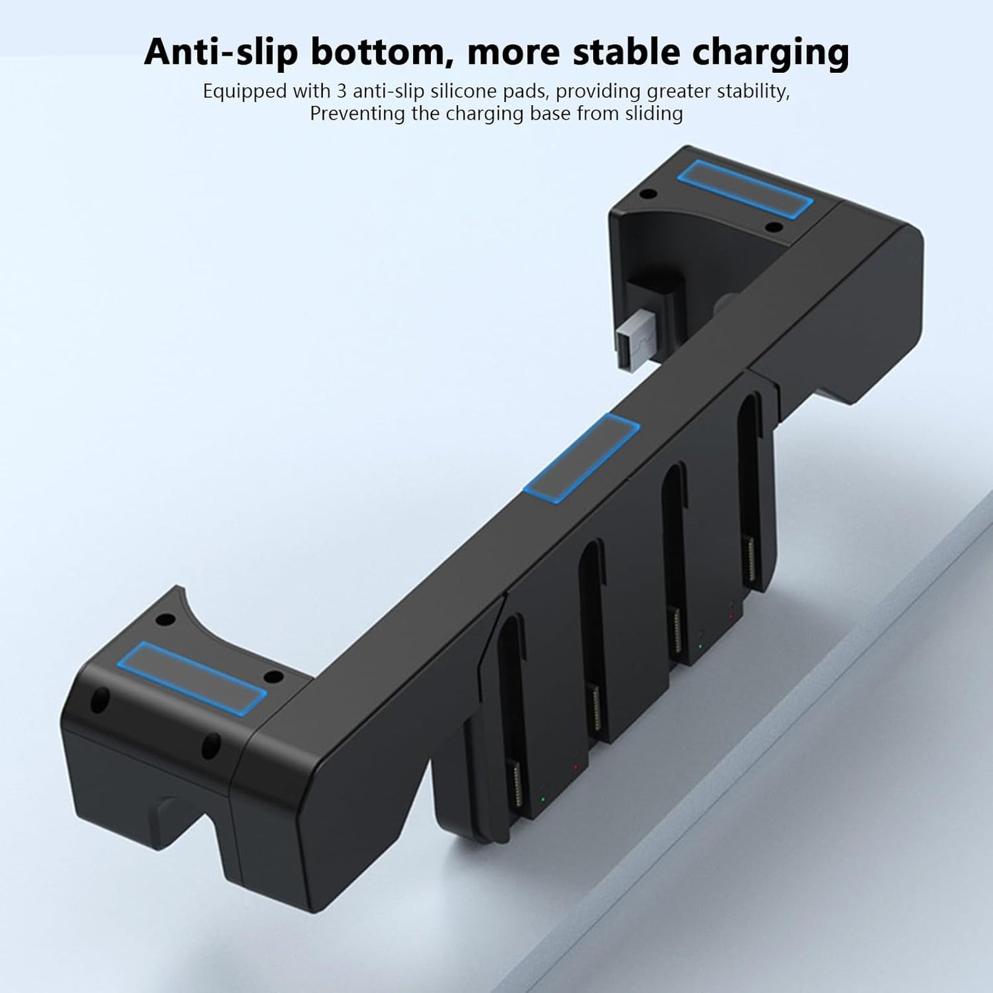 Quadruple Function Charging Stand with Double Controller Game Card Organizers Overheating Protective Technology for SW2 Organizers Storage