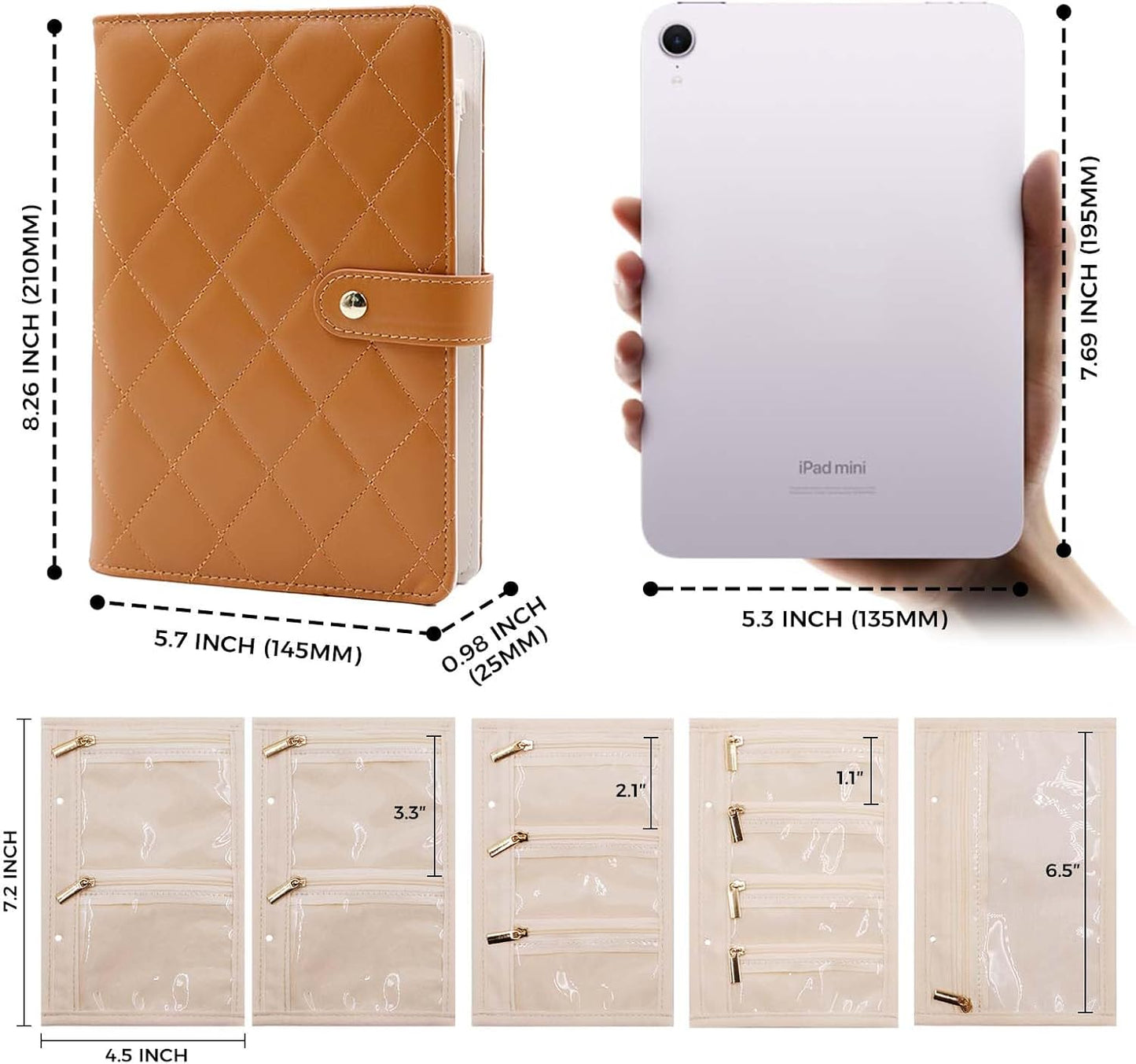 Travel Jewelry Organizer Case , Portable Jewelry Organizers Storage Book, Compact Jewelry Roll for Earrings, Rings, Necklaces - Perfect Jewelry Travel Bag for Women