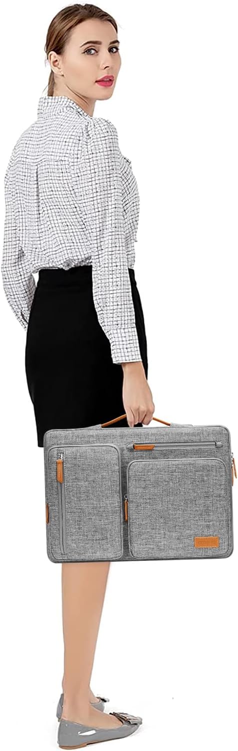 MOSISO 360 Protective Laptop Case 13 inch, 13 inch Laptop Sleeve Compatible with MacBook Air M4 M3 M2 M1 2025-2018/Pro M2 M1 2025-2016, Side Open Carrying Case with 4 Zipper Pockets&Handle, Gray