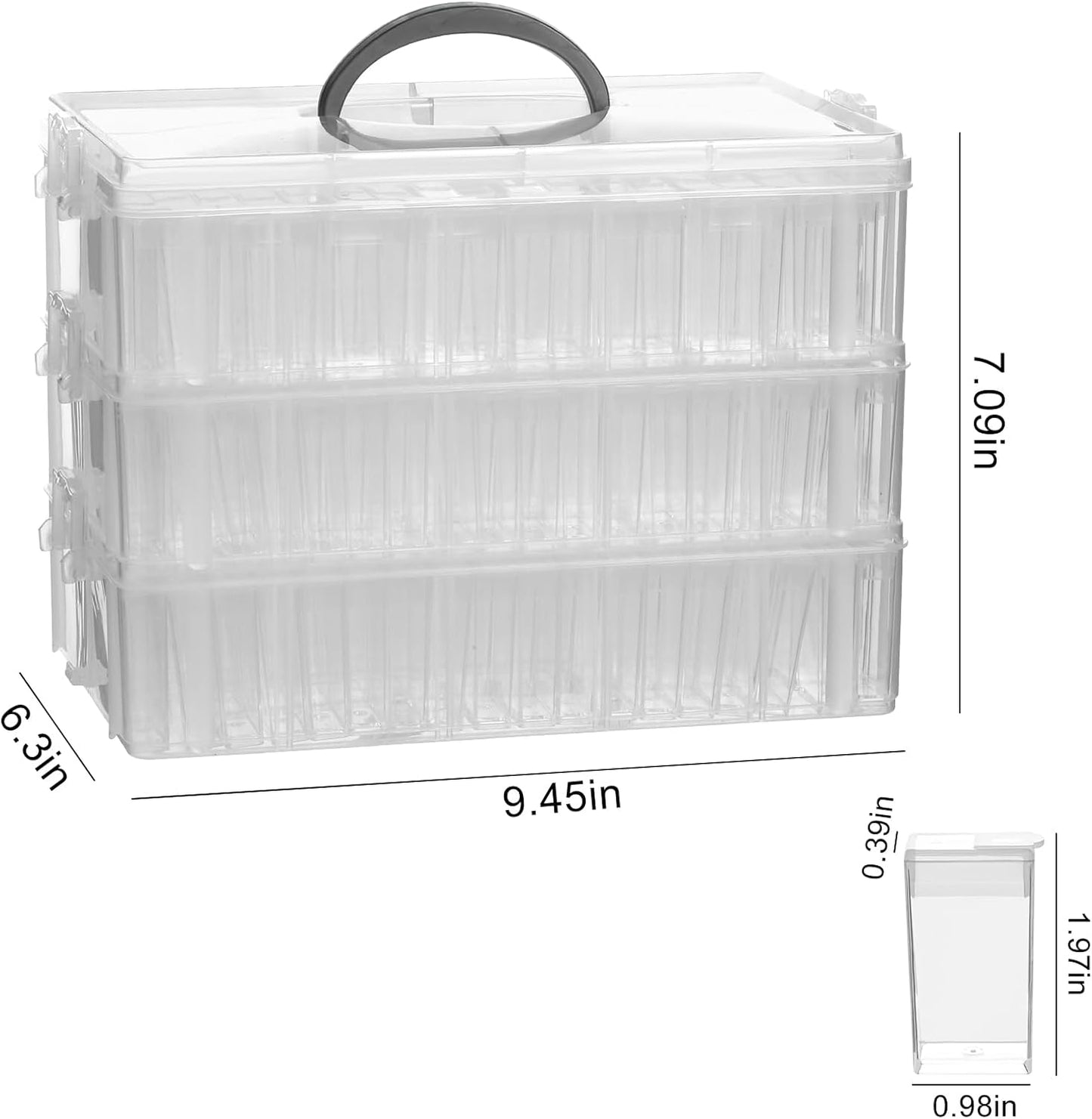 VTG Diamond Painting Storage Container, 240 Grids, Bead Organizer for Art Supplies, Jewelry Craft Storage Box