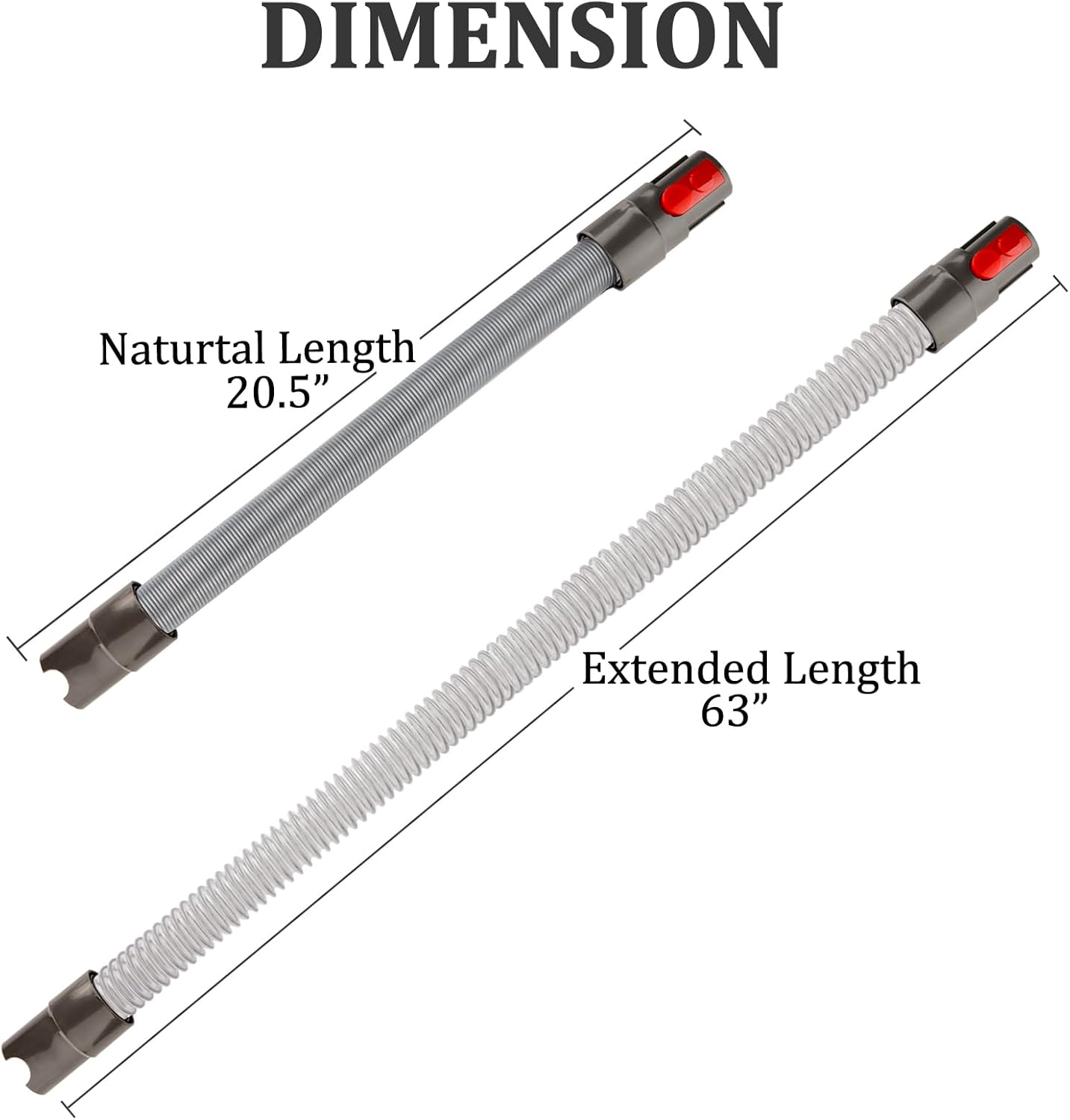 Flexible Extension Hose Attachment Compatible with Dyson V15 V15s Gen5 V12 V11 V10 V9 V8 V7 Vacuum Cleaner Accessories Tool Replacement Parts