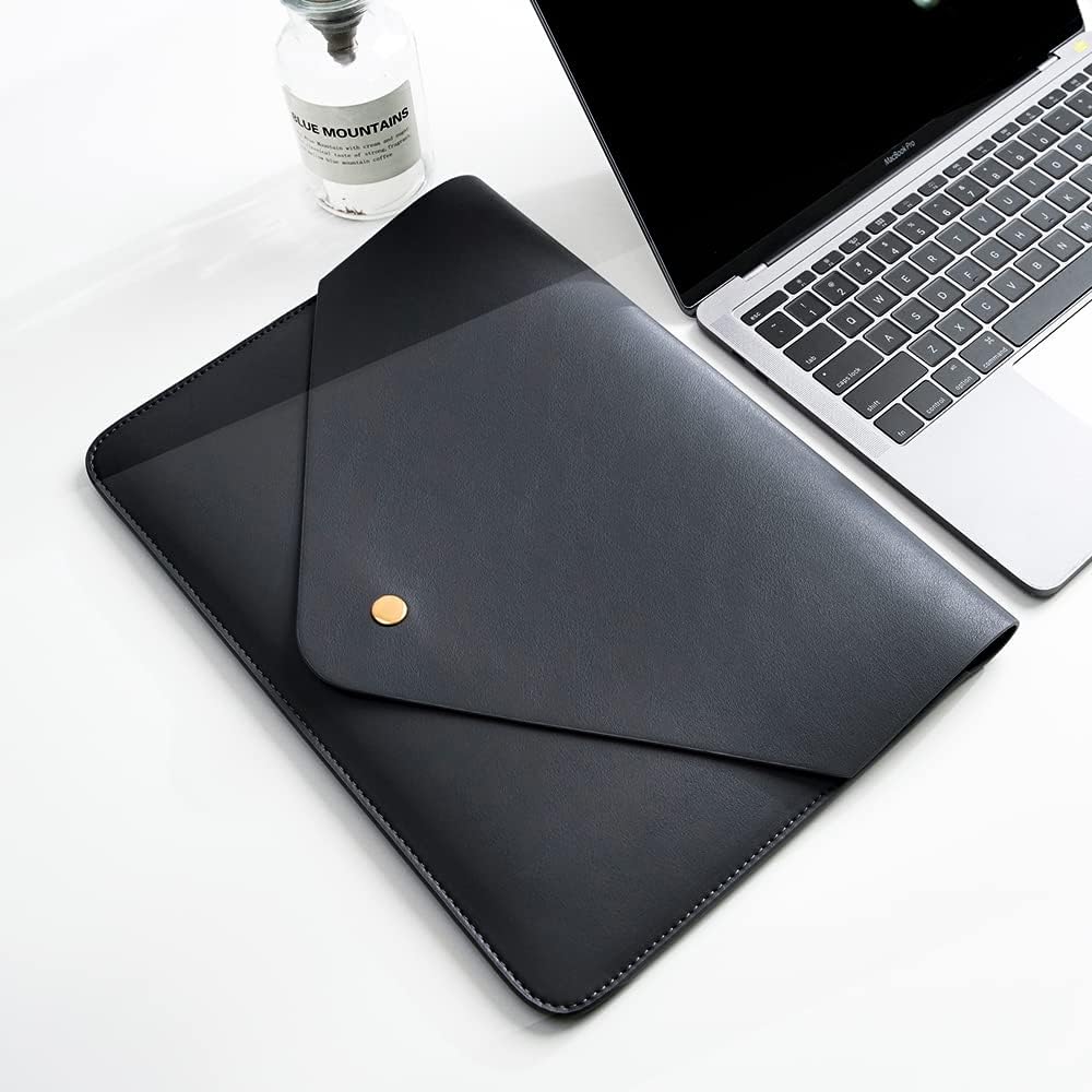 Laptop Sleeve Compatible with New 15.3 inch MacBook Air 2023 2024, Surface Laptop 15, Surface Book 13.5, Surface Laptop Studio with Small Pouch, Mouse Pad and Cord Holder Color Dark Grey