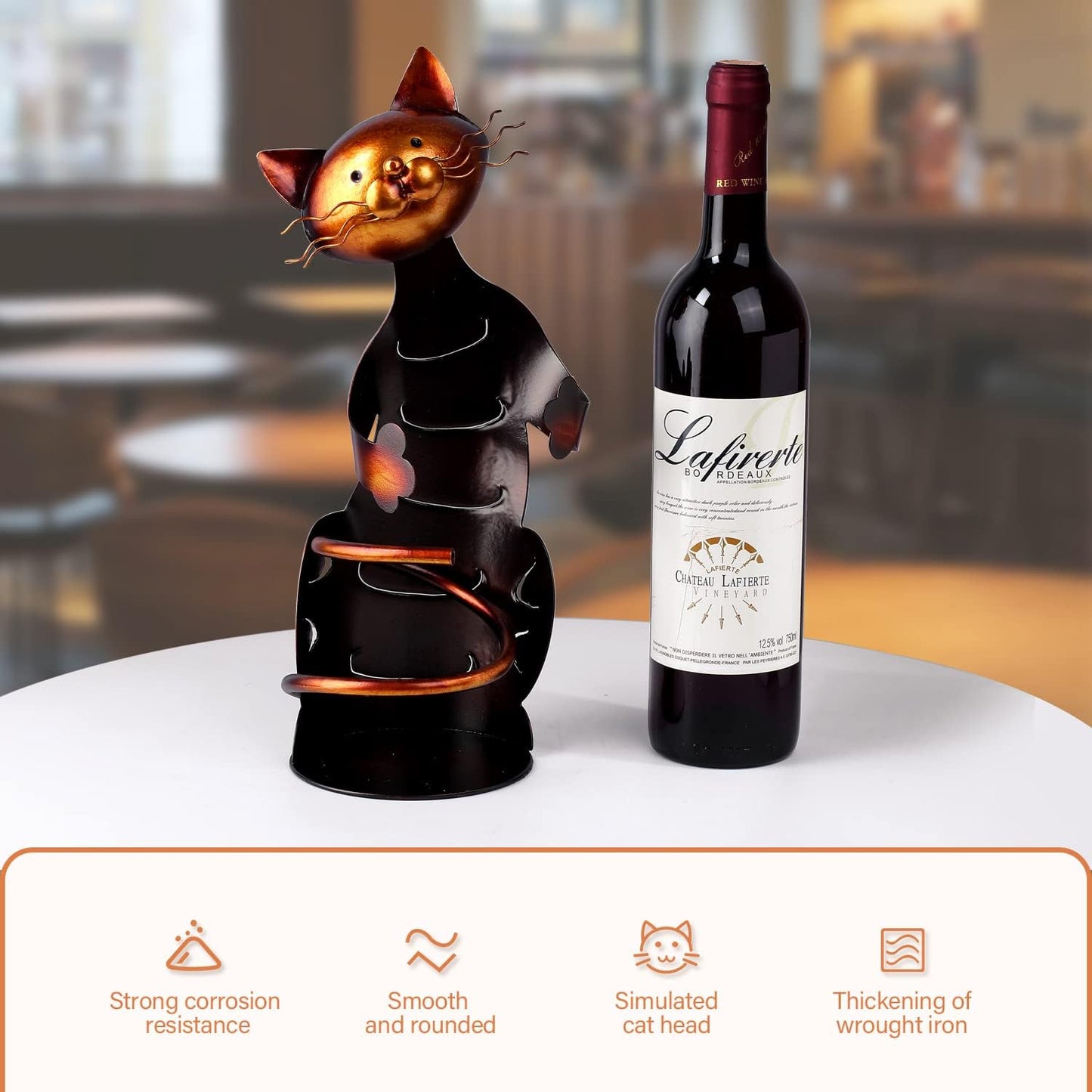 Cat Decor Wine Holder Wine Rack Wine Bottle Holder Wine Cat,Gift for Halloween and Christmas,Cat Gifts for Cat Lovers………