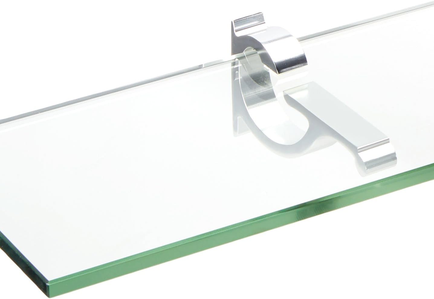 Spancraft Glass M-12x48-Chrome Monarch Glass Shelf, Chrome, 12" x 48"