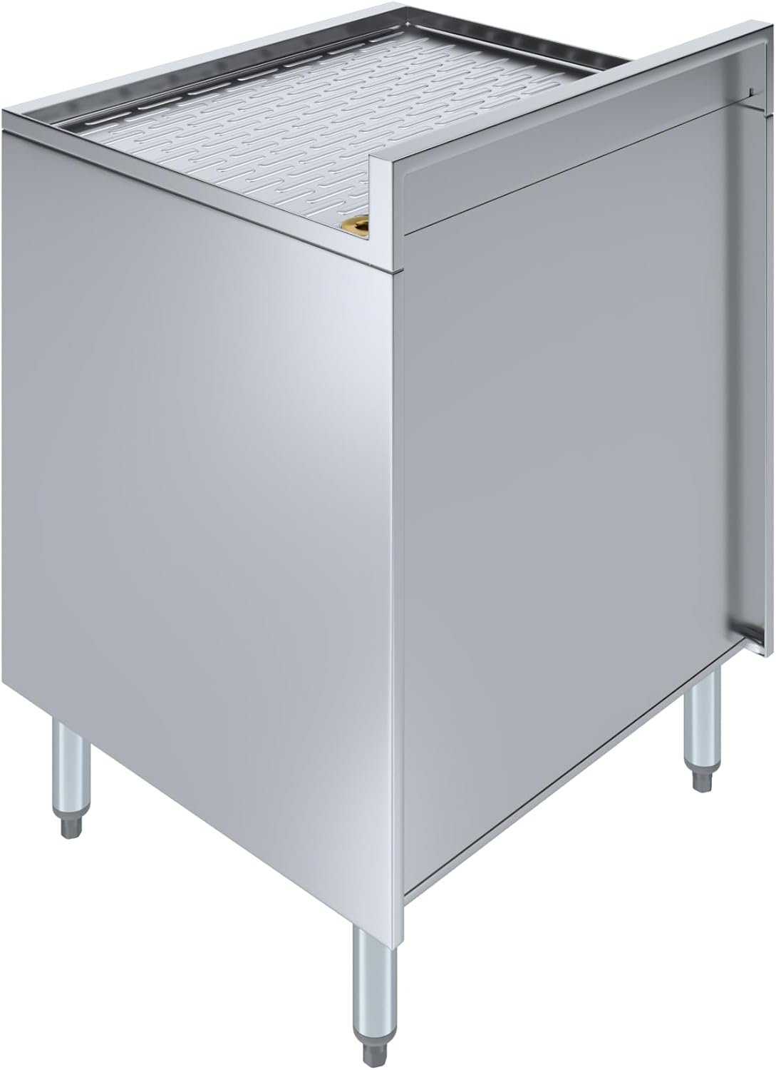 AmGood 22-1/2 in. x 24 in. x 30 in Stainless Steel Glass Rack Storage Cabinet with Rack Slides