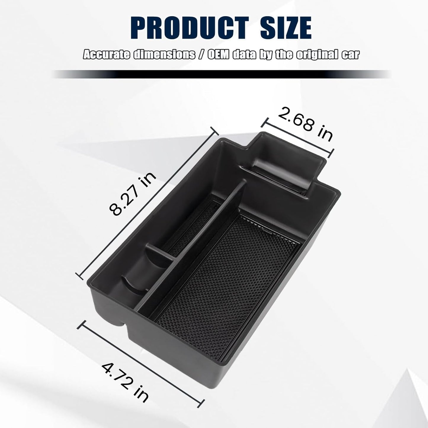 Center Console Organizer Compatible with Nissan Rogue 2021 2022 2023 2024 2025 2026 Armrest Storage Box Insert Tray Interior Secondary Accessories(Armrest Storage Tray)