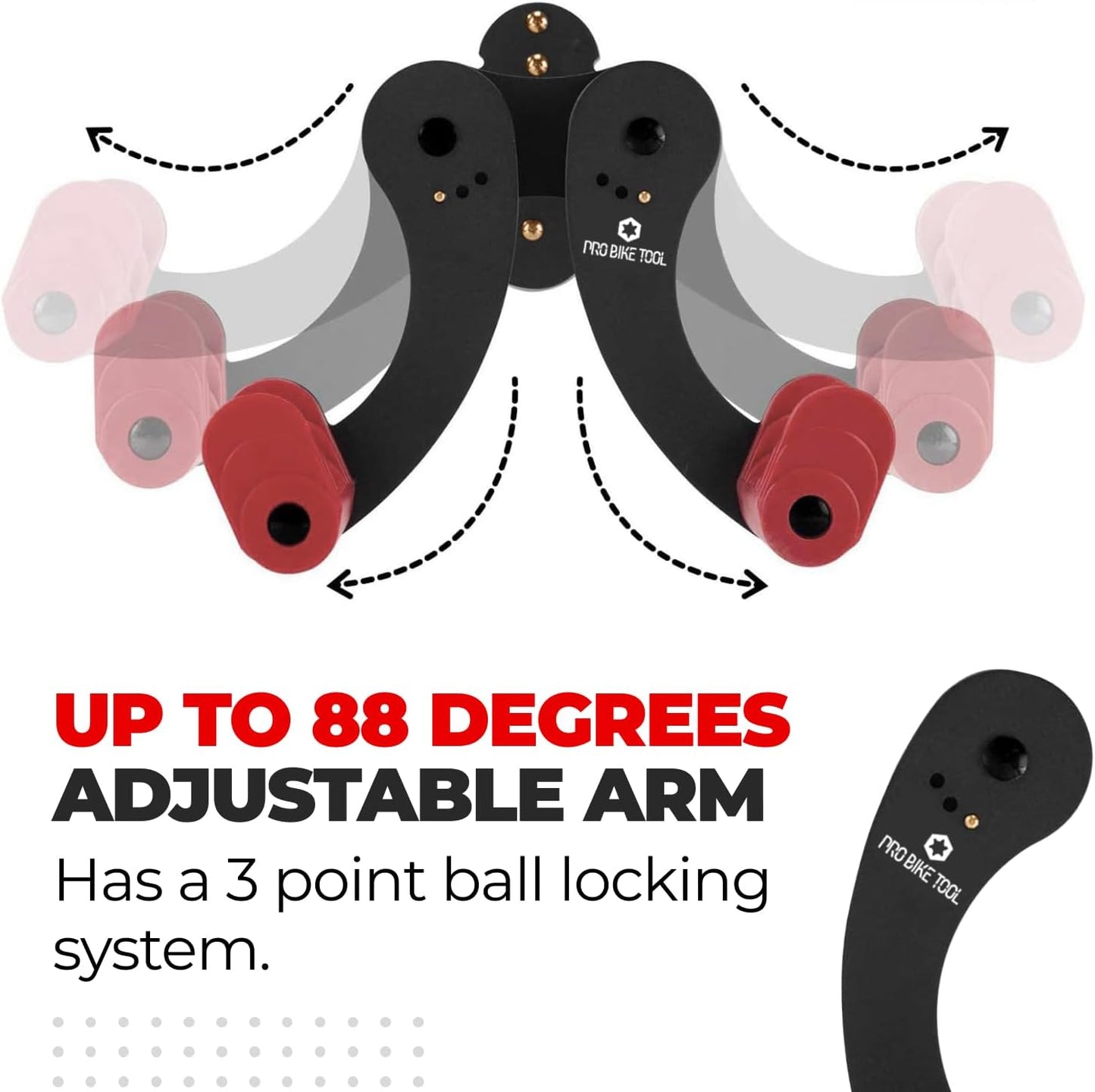 PRO BIKE TOOL Bike Wall Mount - Horizontal Indoor Bike Rack for 1 Bicycle - Bike Rack for Garage - Safe and Secure Bike Hook for Road, Mountain or Hybrid Bikes - Bike Hanger, Bicycle Storage
