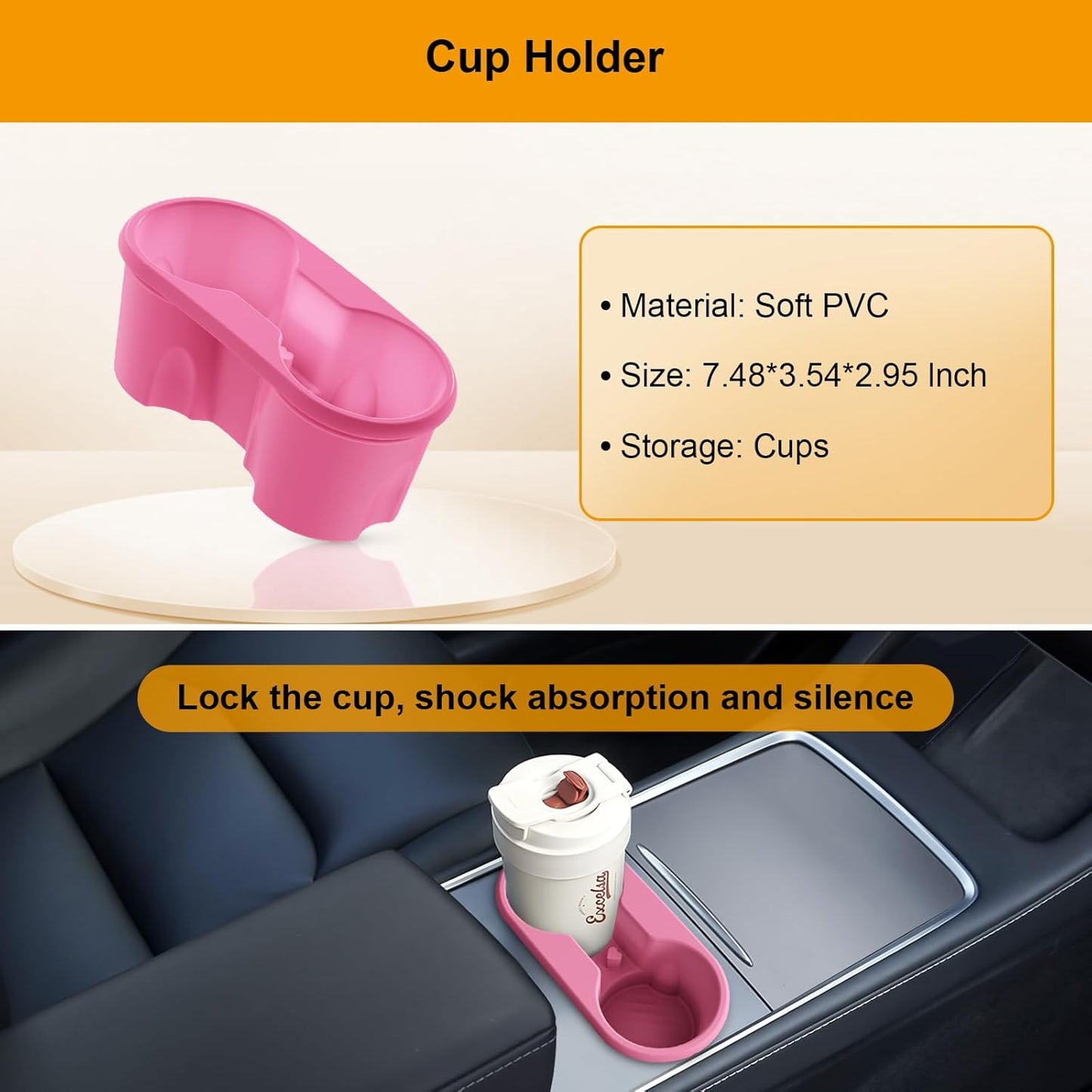 Center Console Organizer Tray 5PCS for Tesla Model Y Accessories 2024-2020(Not Fit Model Y Juniper), Armrest Storage Tray and Hidden Storage Box, Cup Holder Insert, Under Seat Storage Box