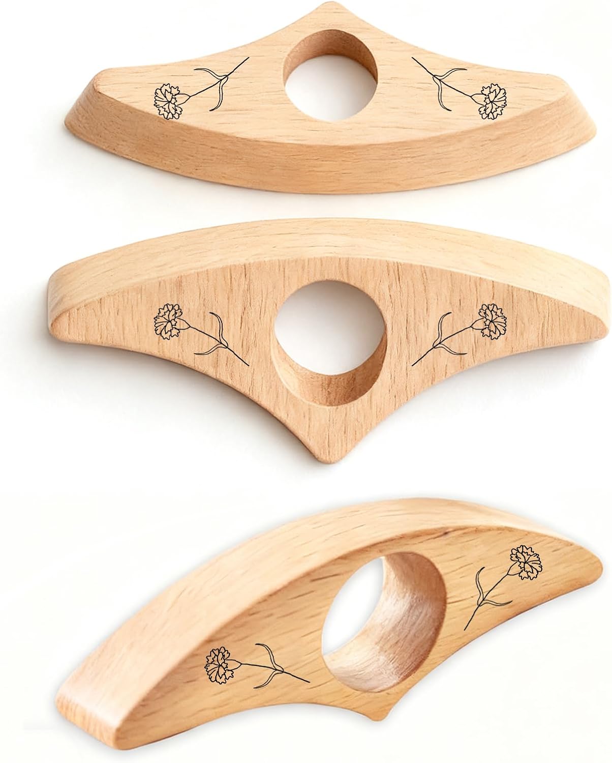 Personalized Book Page Holder Engraved Text - Custom Wooden Thumb Page Holder Wood Reading Accessory (wx03)