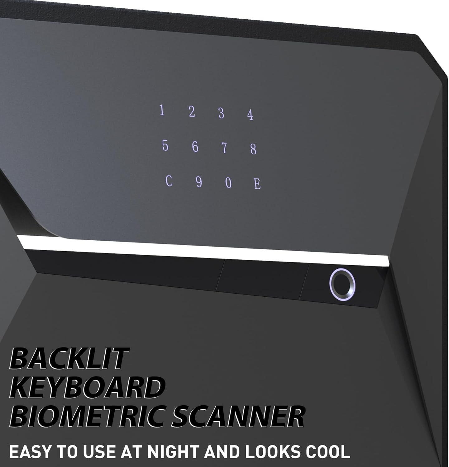 Y-Series Fingerprint Smart Safe Box Security Box with Key,1.2 Cubic,Safety Box for Home