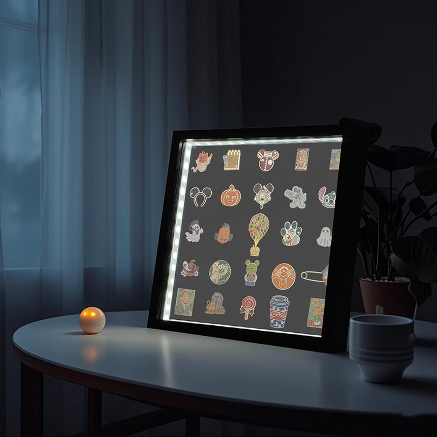 Light Up Pin Display Case – Illuminated Enamel Pin Display Board for Pin Collection Display, Pin Holder, Pin Board for Enamel Pins, Pin Display Case for Pin Collectors