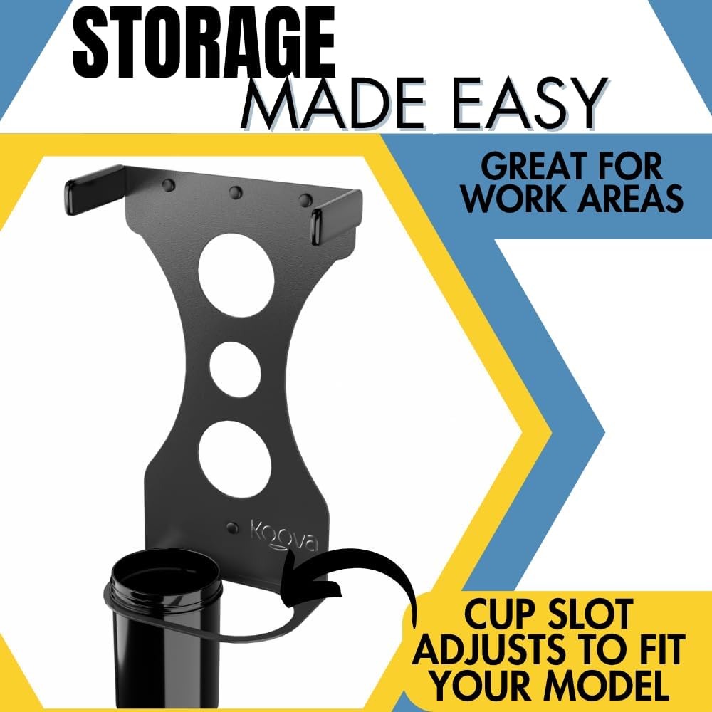 Koova Wall Mounted Grease Gun Holder for 20v Grease Guns | Durable Metal Construction | Made in USA | Includes Mounting Hardware