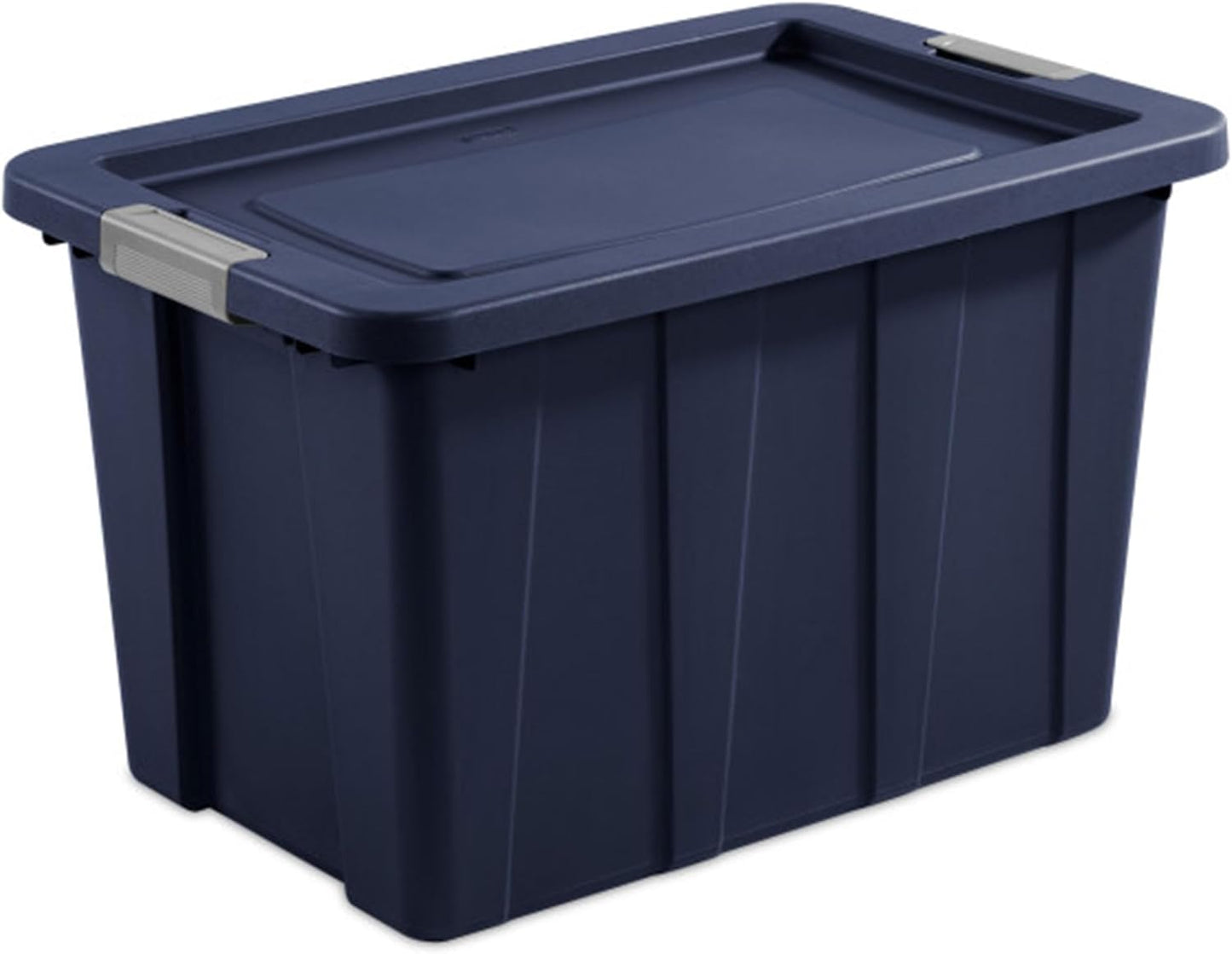 Sterilite 8-Pack Storage Bins with Lids, Heavy Duty Totes, Tuff1, 30 Gallon, Dark Indigo