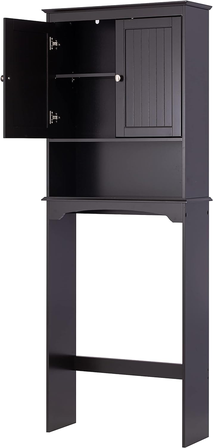 Spirich Over The Toilet Cabinet for Bathroom Storage, Above Toilet Storage Cabinet with Doors and Adjustable Shelves, Espresso