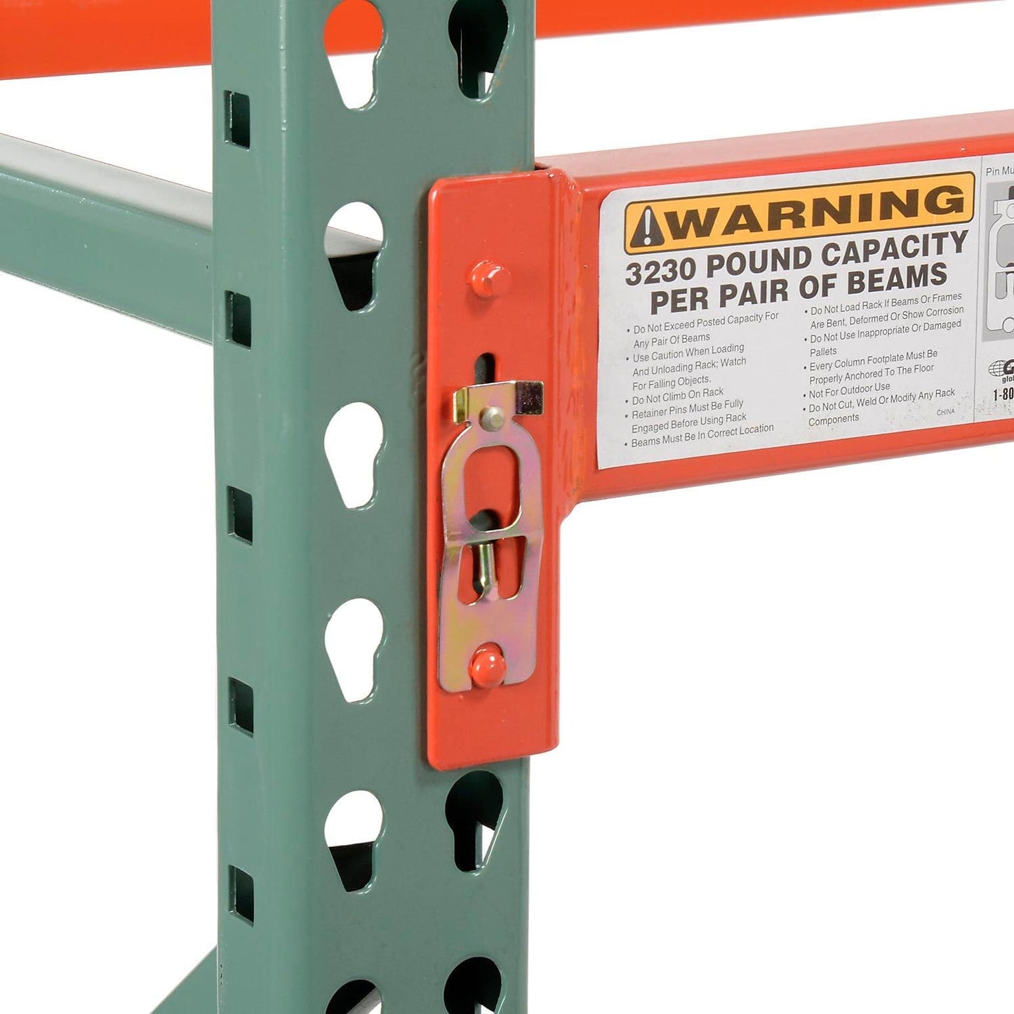 Global Industrial Teardrop Pallet Rack Starter, 144"W X 48"D X 120"H, 5970 Lbs. Capacity