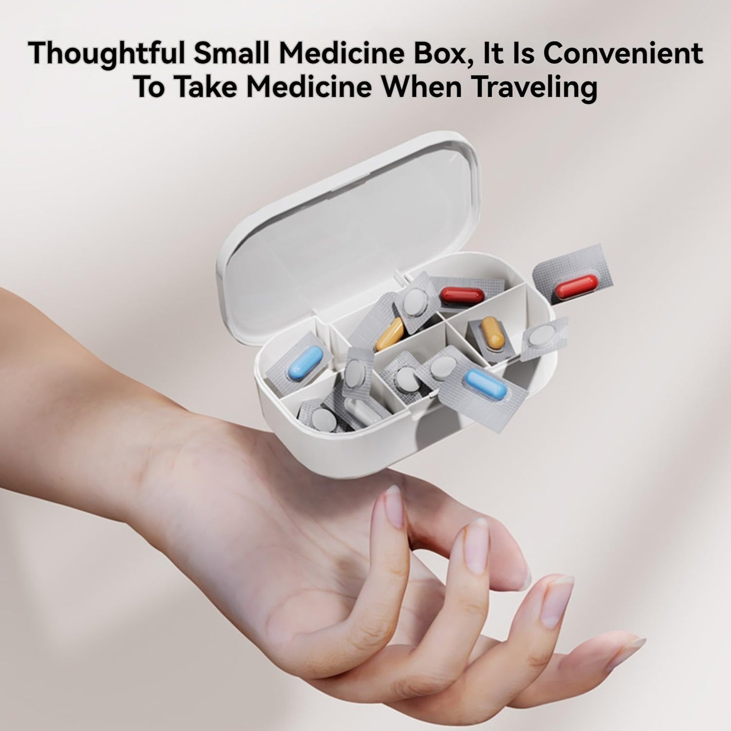 3-Tier Portable Medicine Storage Box, Medical Organizer with Removable Small Medicine Box, Dustproof & Moisture-Proof, Family Size with Transparent Visual Design, Suitable for Home&Travel Use (Clear)