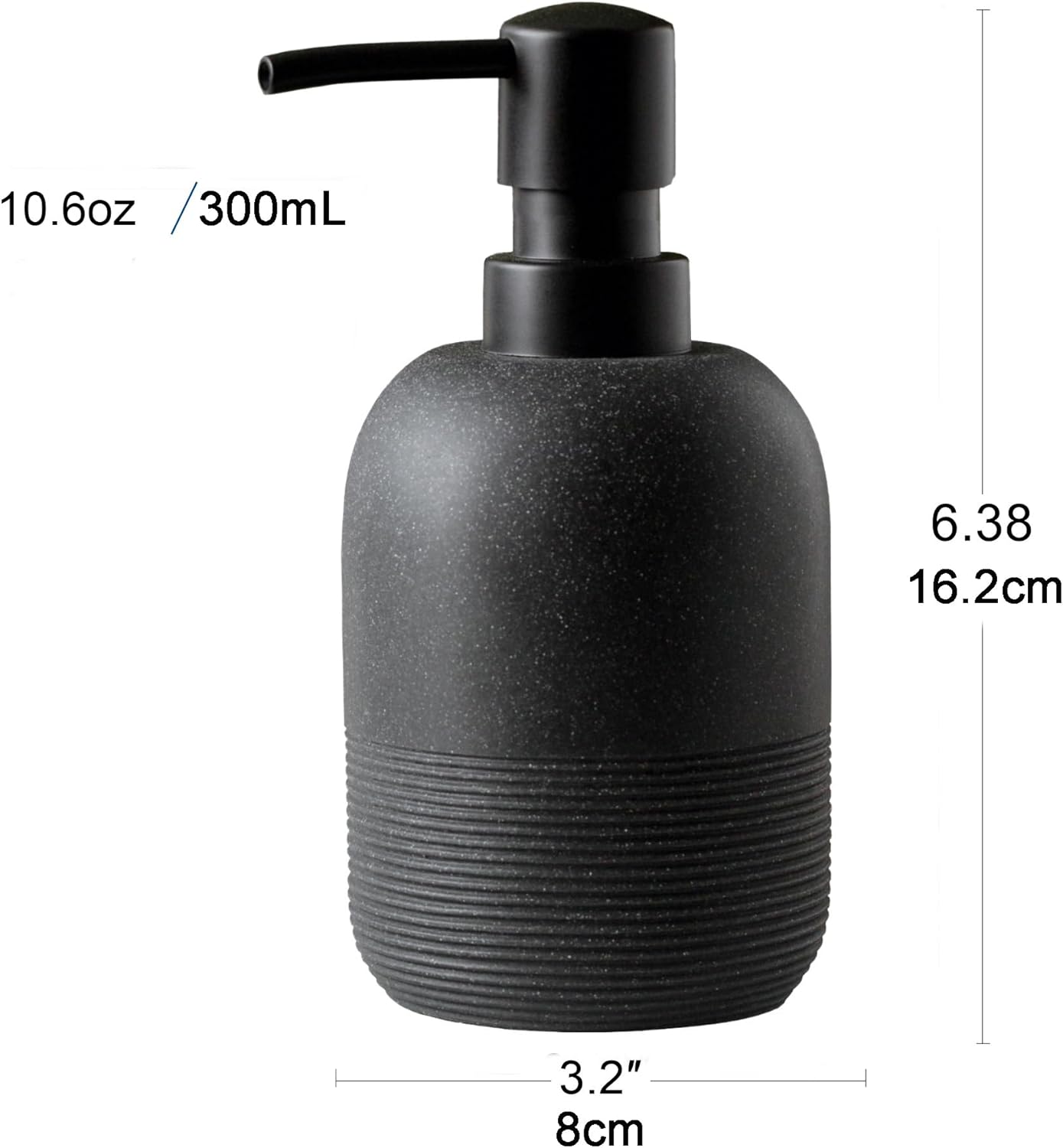 Soap Dispenser Black,Hand Soap Lotion Dispenser for Bathroom Countertop,Soap Dispenser for Kitchen.