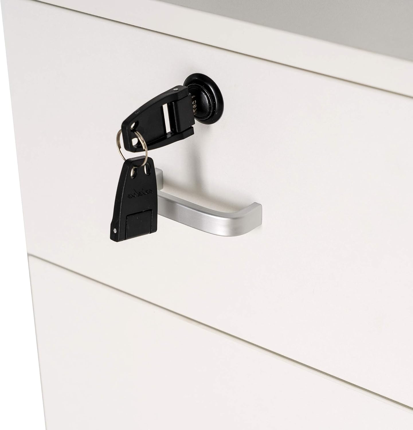 BarberPub Locking Wall Mount Hair Styling Barber Station with Drawer Storage Beauty Salon Spa Equipment 3036-1 (White)