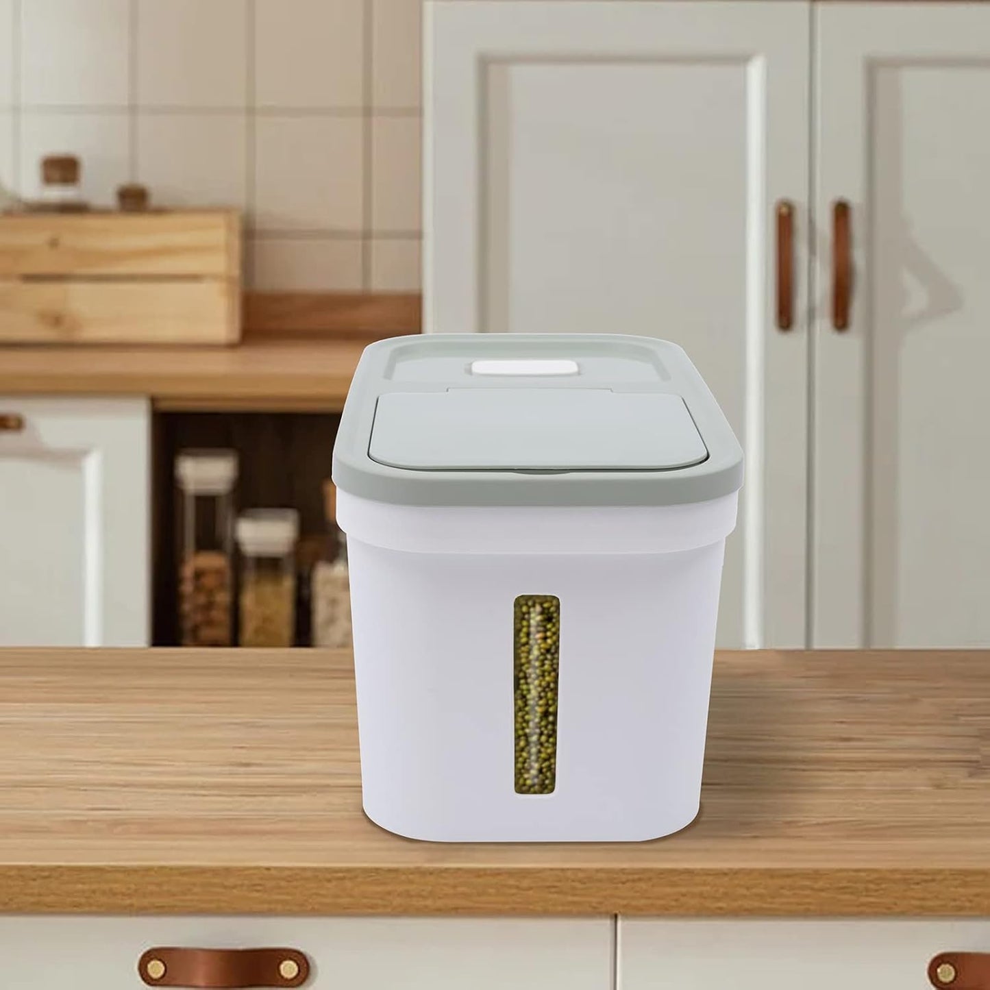 Large Storage Container 22lbs Rice Dispenser Large Rice Cereal Storage Flour Container, Rice Dispenser, Airtight Container For Food